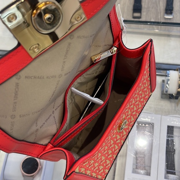 MICHAEL KORS SONIA SMALL SHOULDER XBODY Coral Reef - Picture 13 of 16